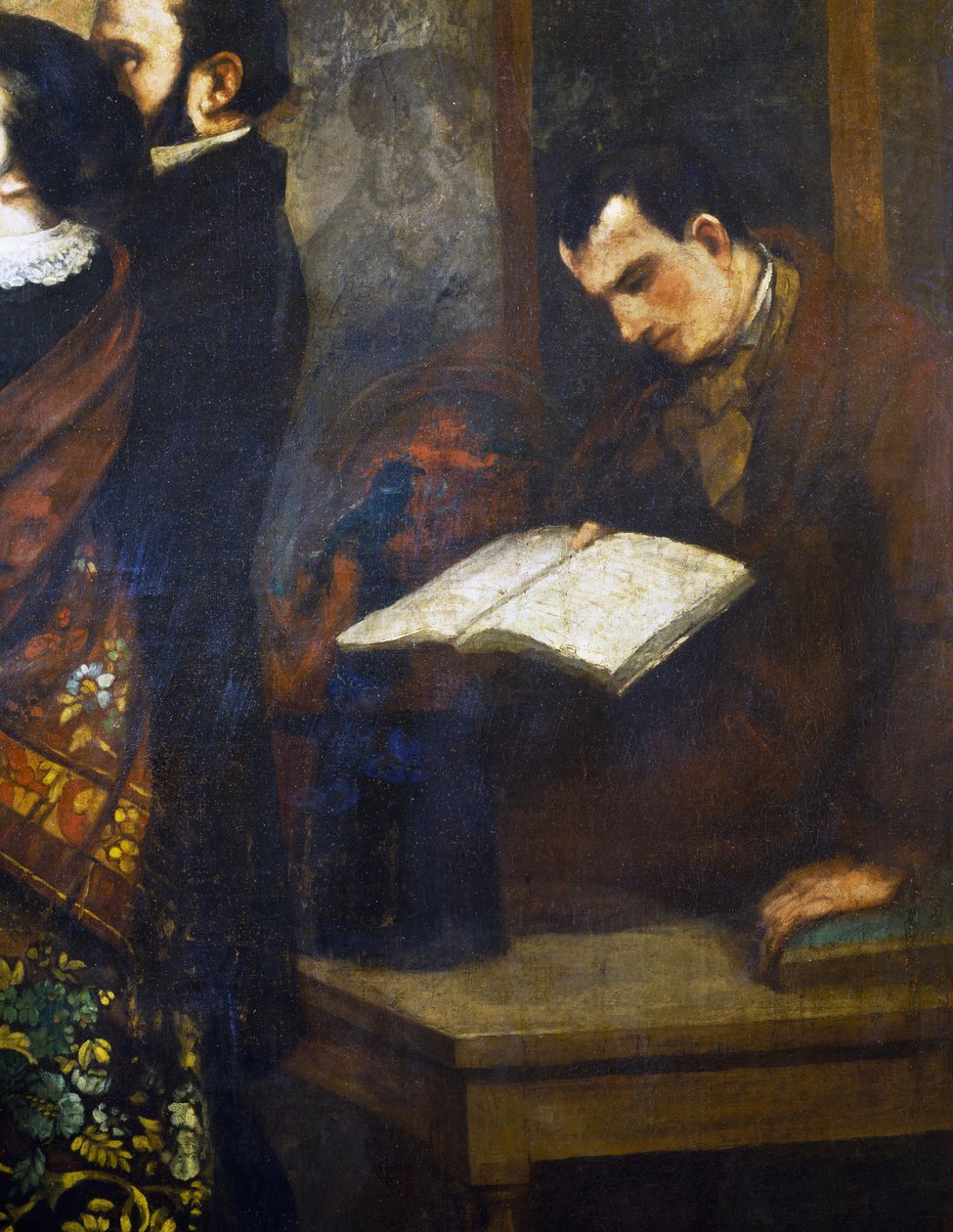 Charles Baudelaire, detalj från Målarens ateljé av Gustave Courbet