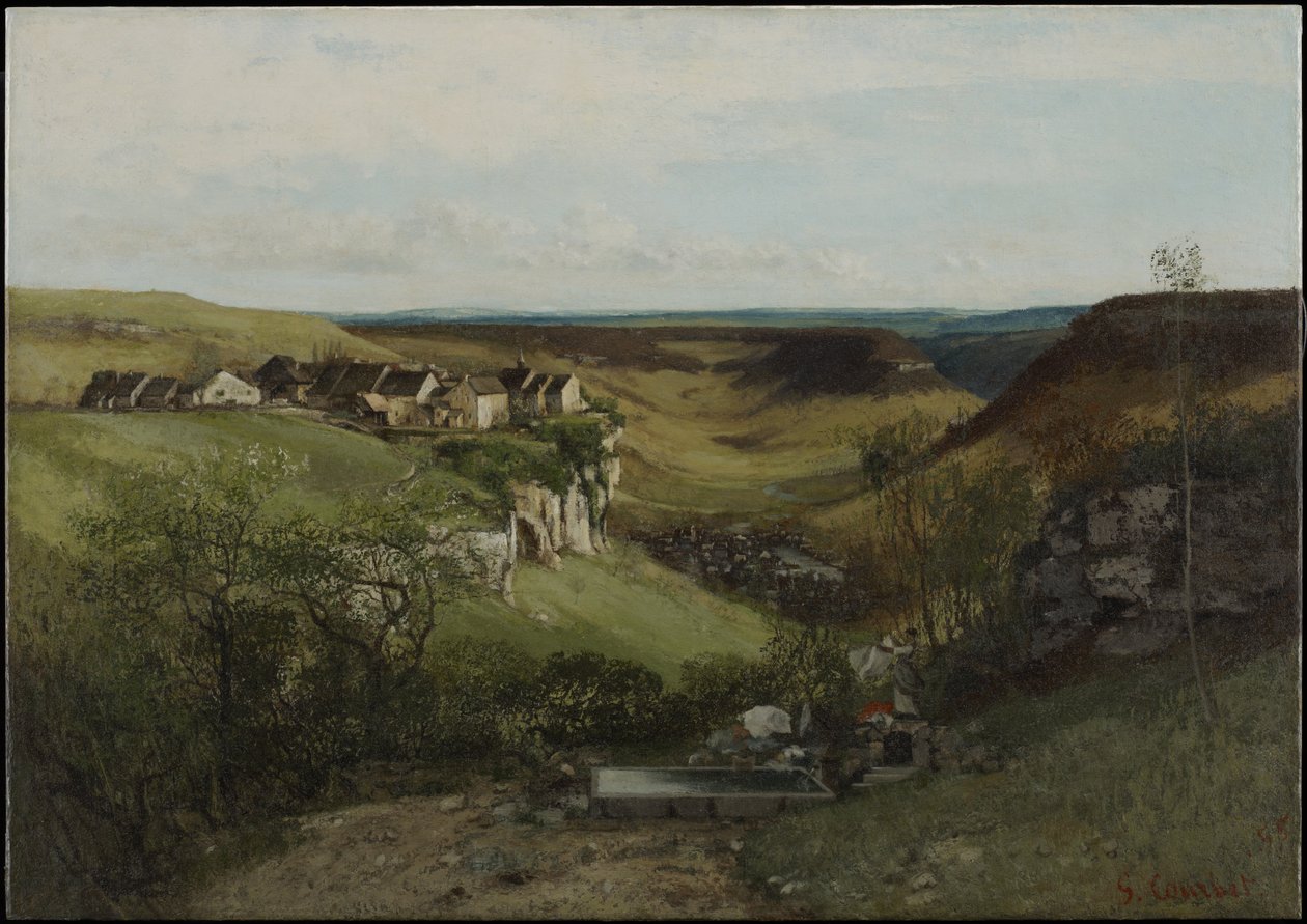 Ornans slott av Gustave Courbet