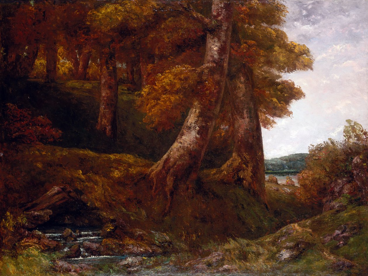 Entering the Forest, ca 1855 (olja på duk) av Gustave Courbet