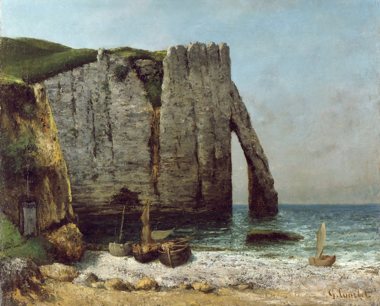 Klipporna vid Étretat av Gustave Courbet