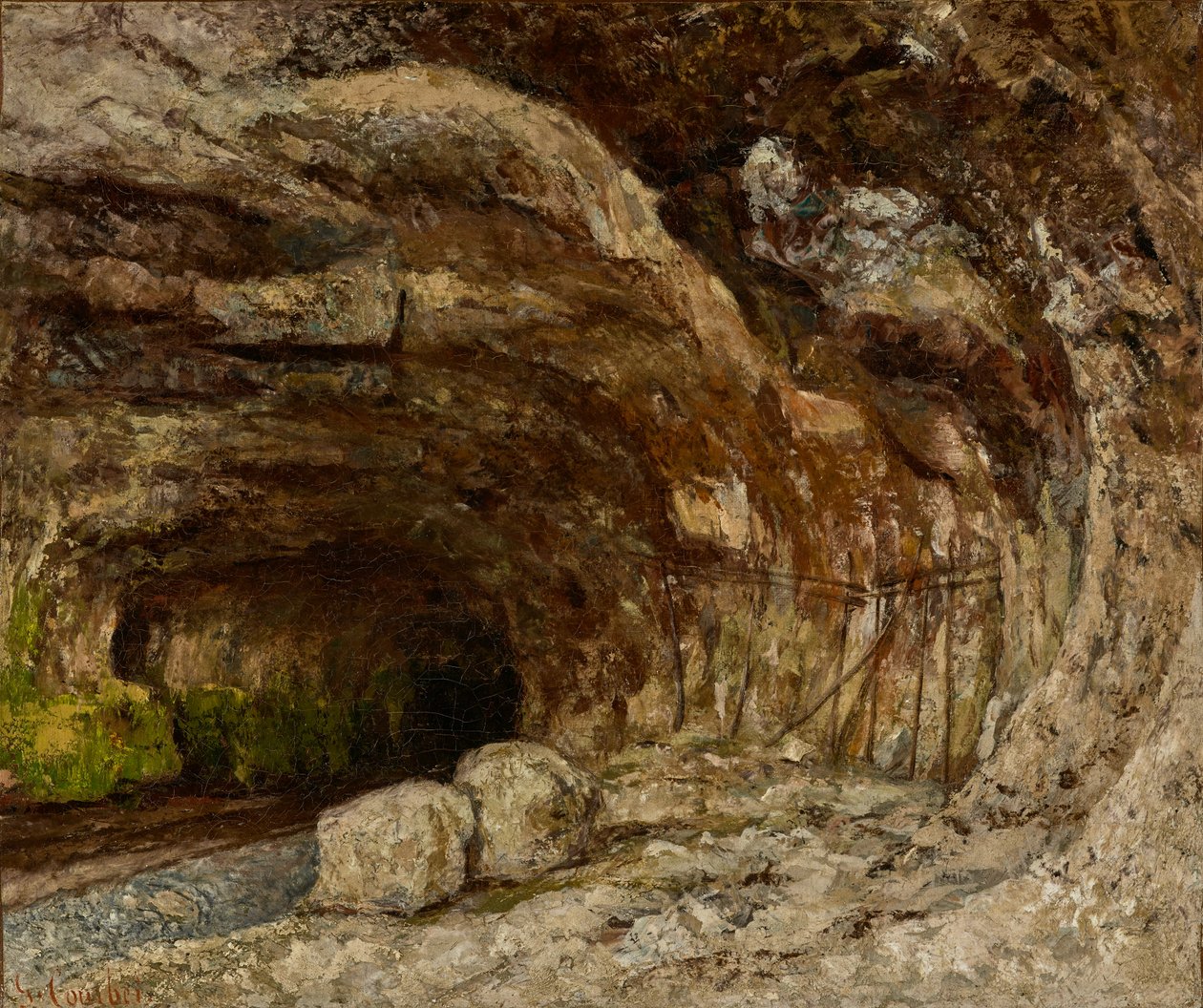 Sarrazinegrottan nära Nans-sous-Sainte-Anne av Gustave Courbet