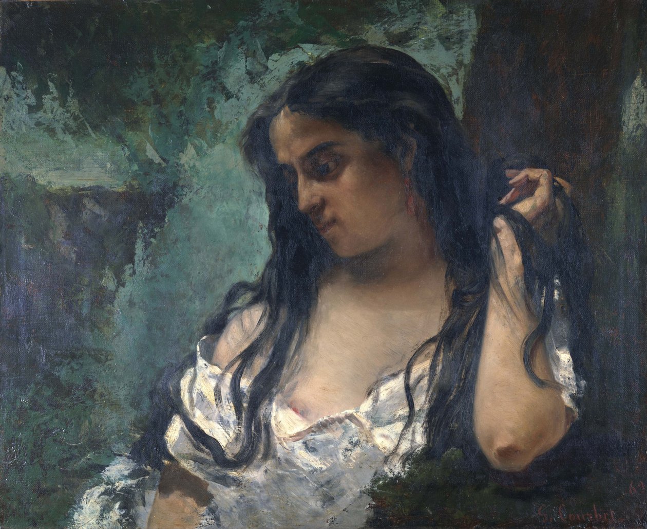 Zigenare i eftertanke av Gustave Courbet