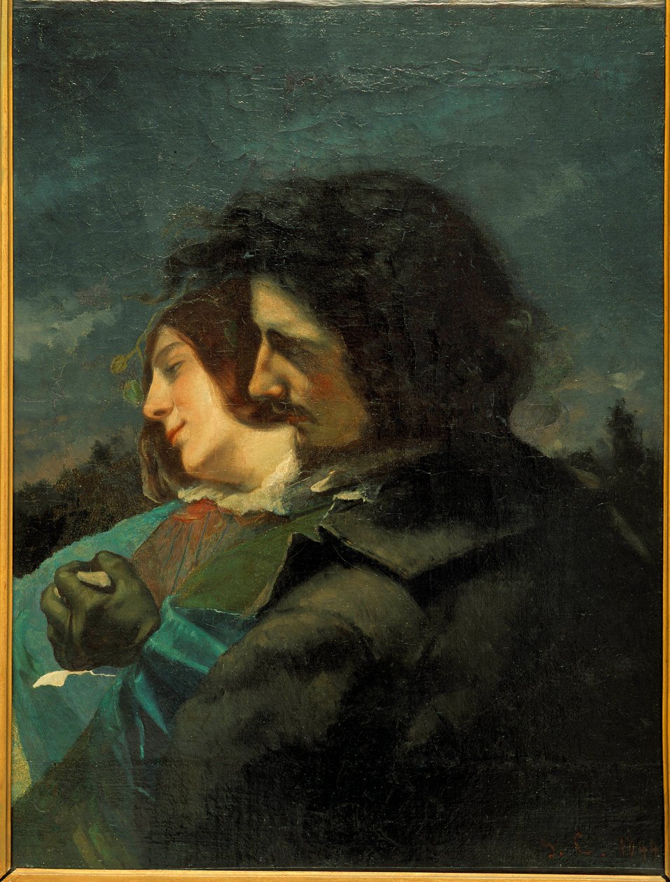 Glada älskare. Målning av Gustave Courbet av Gustave Courbet