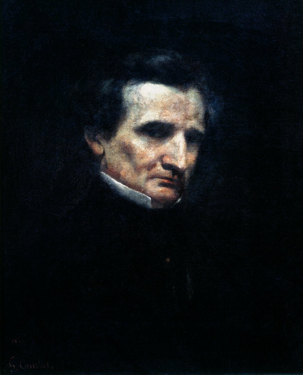 Hector Berlioz, fransk romantisk kompositör, 1850 av Gustave Courbet