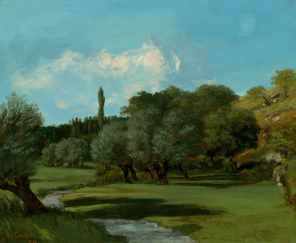 La Bretonnerie i Institutionen för Indre av Gustave Courbet