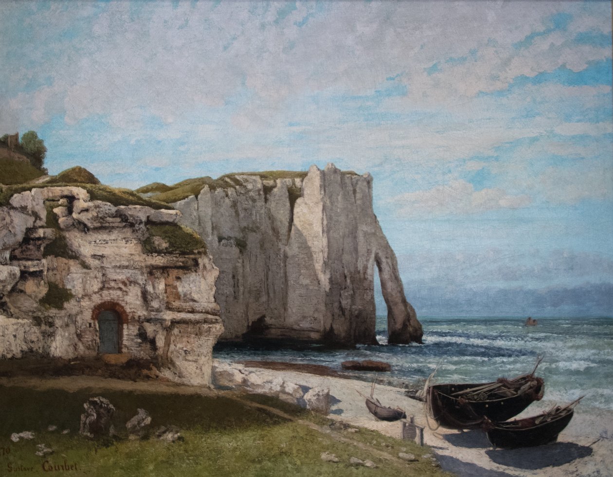 Klipporna vid Étretat efter stormen av Gustave Courbet