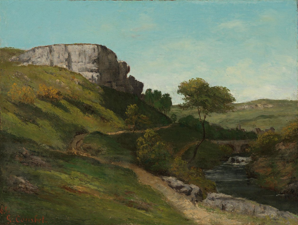 Landskap vid Maizières av Gustave Courbet
