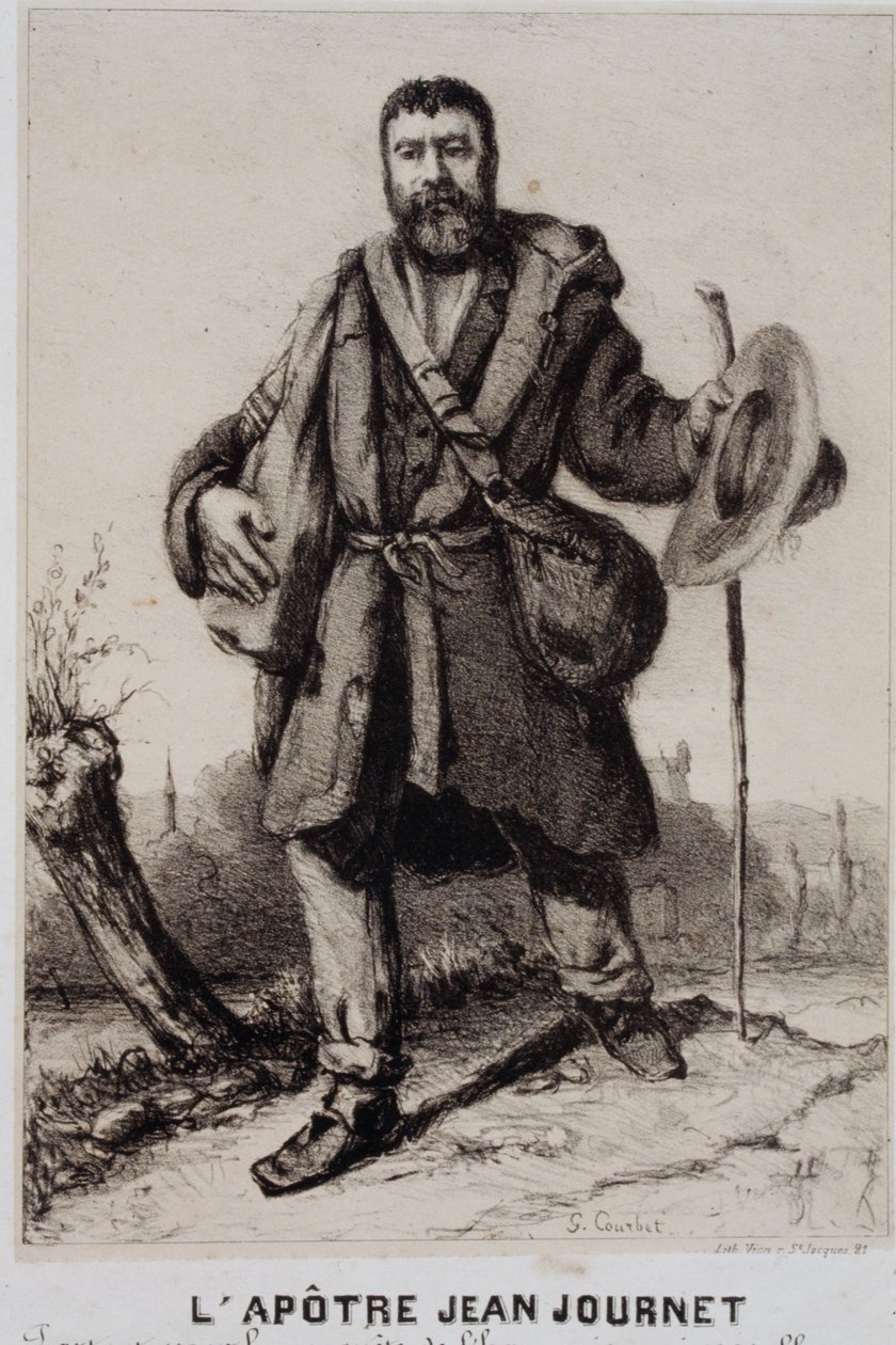 Aposteln Jean Journet ger sig av för att erövra den universella harmonin av Gustave Courbet