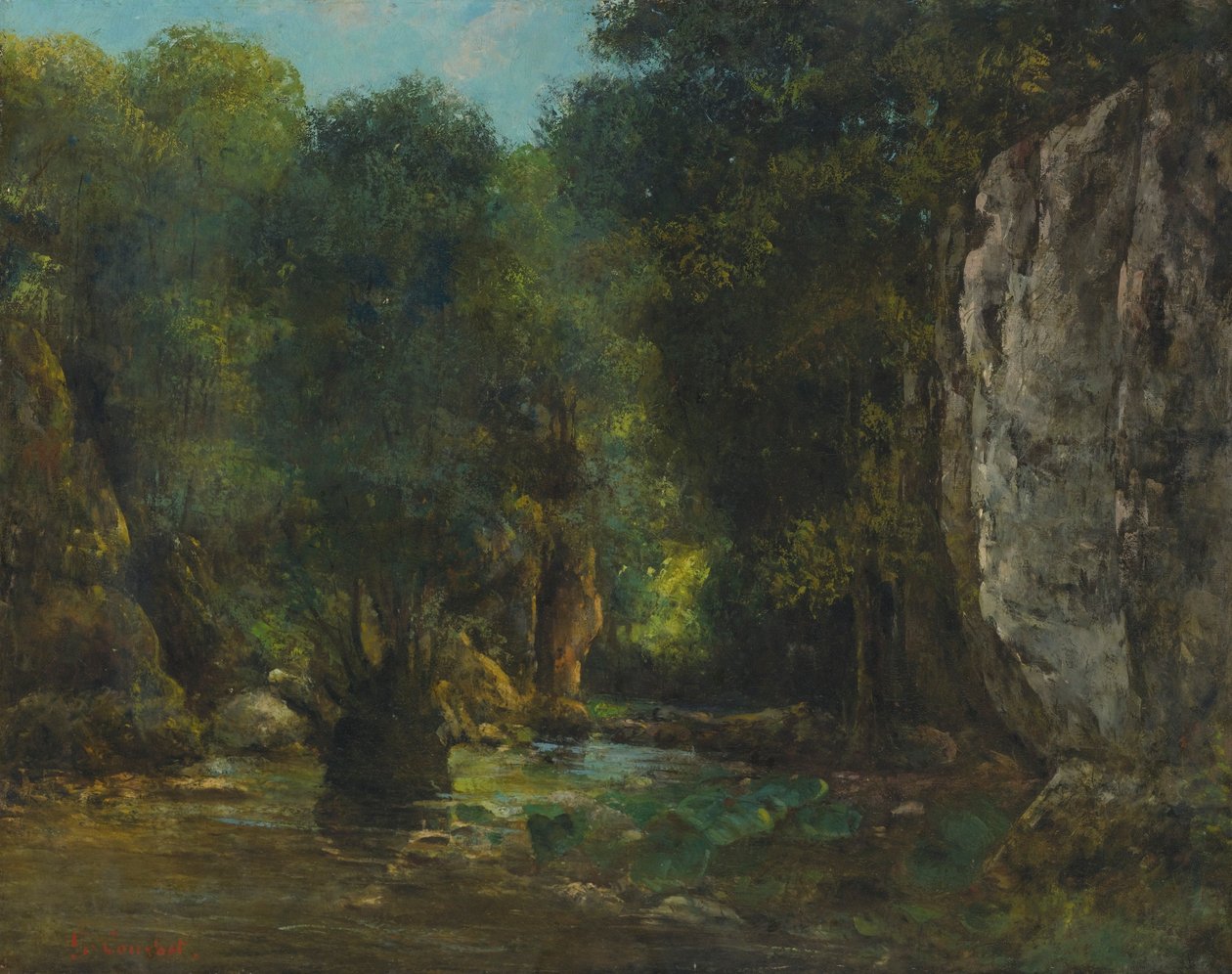 Le Puits Noir (Loue-ravinerna) av Gustave Courbet