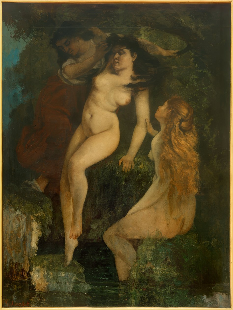 De tre badarna av Gustave Courbet