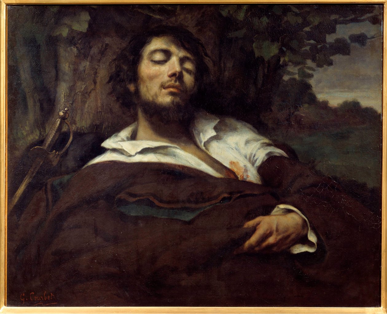 Wesse Man-målningen av Gustave Courbet (1819-1877) 1844 Sön. 0,81x0,97 m Paris, Orsay-museet av Gustave Courbet