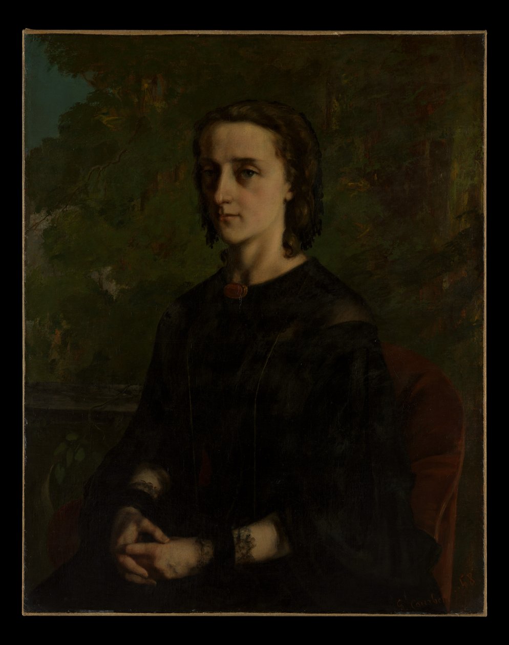 Fru Frederic Breyer (Fanny Hélène Van Bruyssel, 1830–1894) av Gustave Courbet