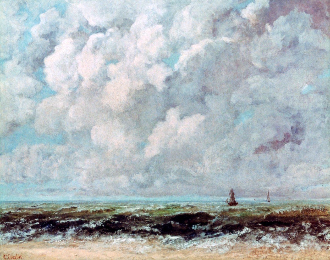 Marint landskap, c1840-1877 av Gustave Courbet