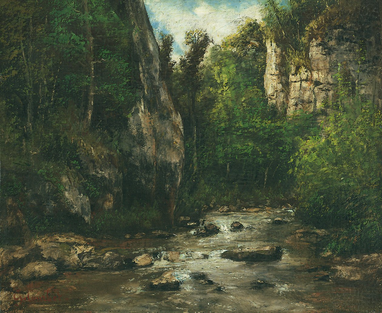 Landskap nära Puit Noir nära Ornans, efter 1872 av Gustave Courbet