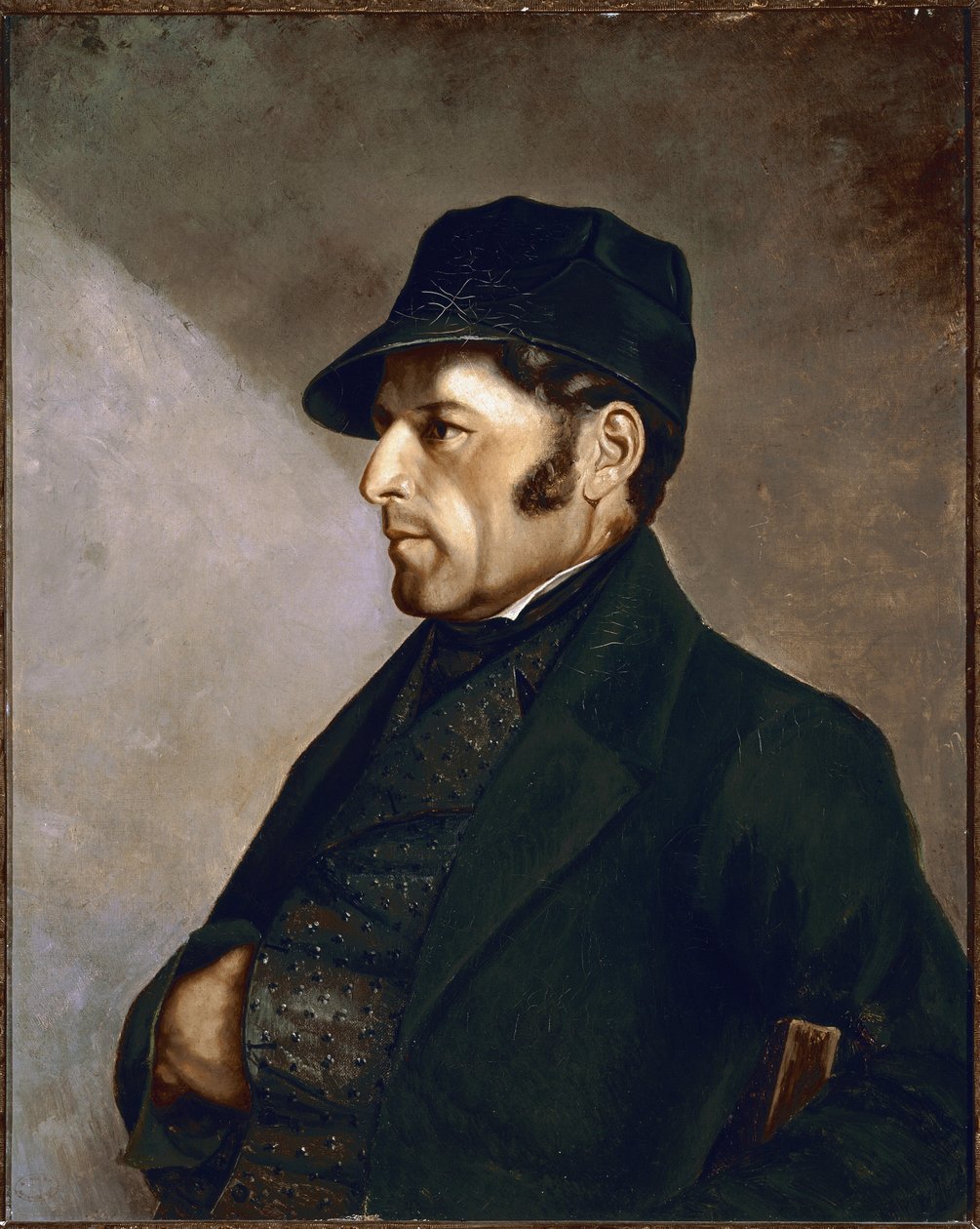 Porträtt av Eleonor Regis Courbet far till målaren Målning av Gustave Courbet av Gustave Courbet