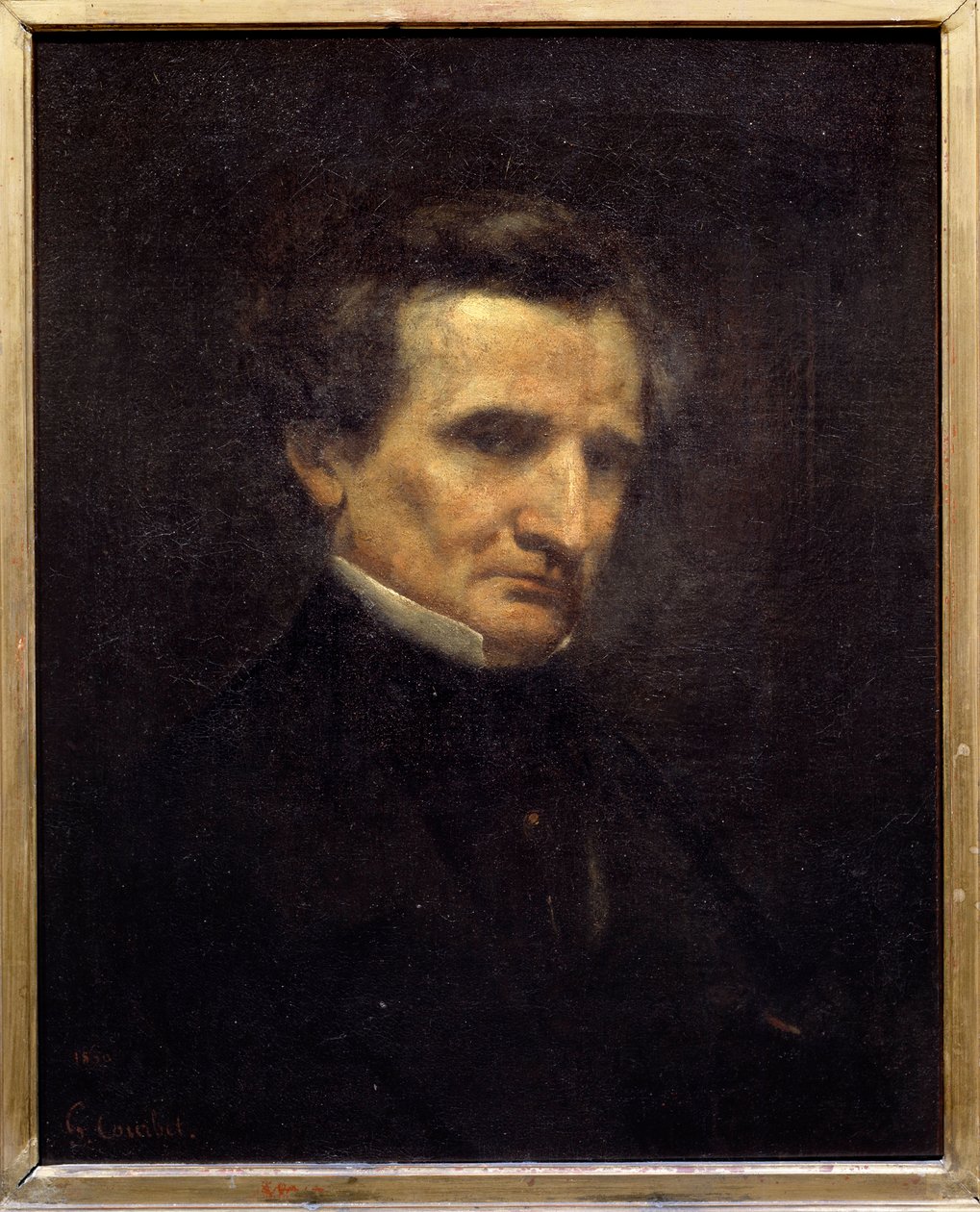 Porträtt av Hector Berlioz (1803-1869), fransk kompositör. Målning av Gustave Courbet (1819-1877) av Gustave Courbet