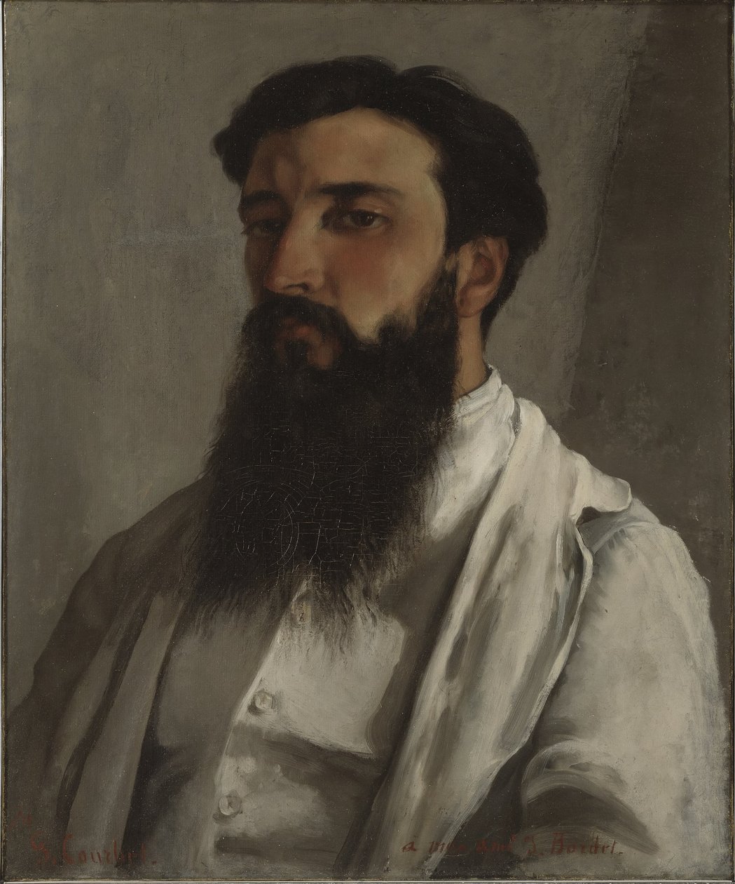 Porträtt av Jules Bordet av Gustave Courbet