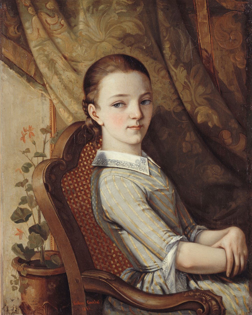 Porträtt av Juliette Courbet av Gustave Courbet