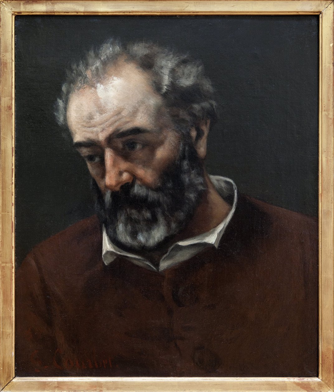Porträtt av Paul Chenavard (1807-1895), fransk målare, målning av Gustave Courbet (1819-1877). Fotografi, KIM Youngtae, Lyon, Musee des Beaux Arts de Lyon. av Gustave Courbet