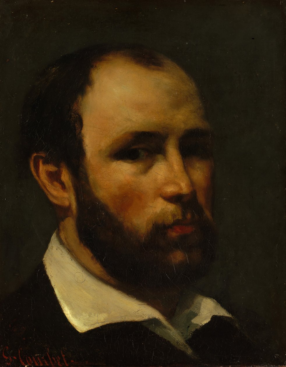 Porträtt av en man, troligen ca. 1862. av Gustave Courbet