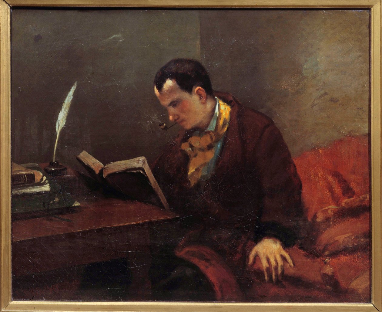 Porträtt av poeten Charles Baudelaire (1821-1867) Målning av Gustave Courbet (1819-1877) 1847 Montpellier musee Fabre av Gustave Courbet