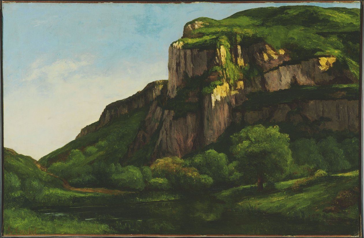 Klippor vid Mouthier av Gustave Courbet