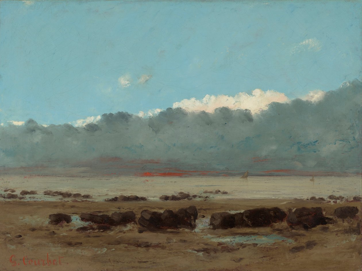 Black Rocks i Trouville av Gustave Courbet