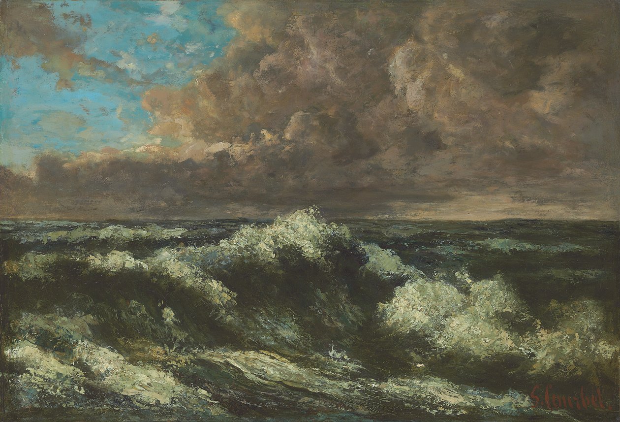 Seascape; Havsbild, ca 1870 av Gustave Courbet