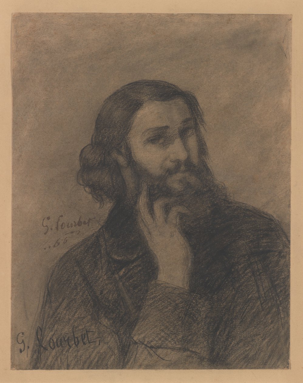 Självporträtt av Gustave Courbet
