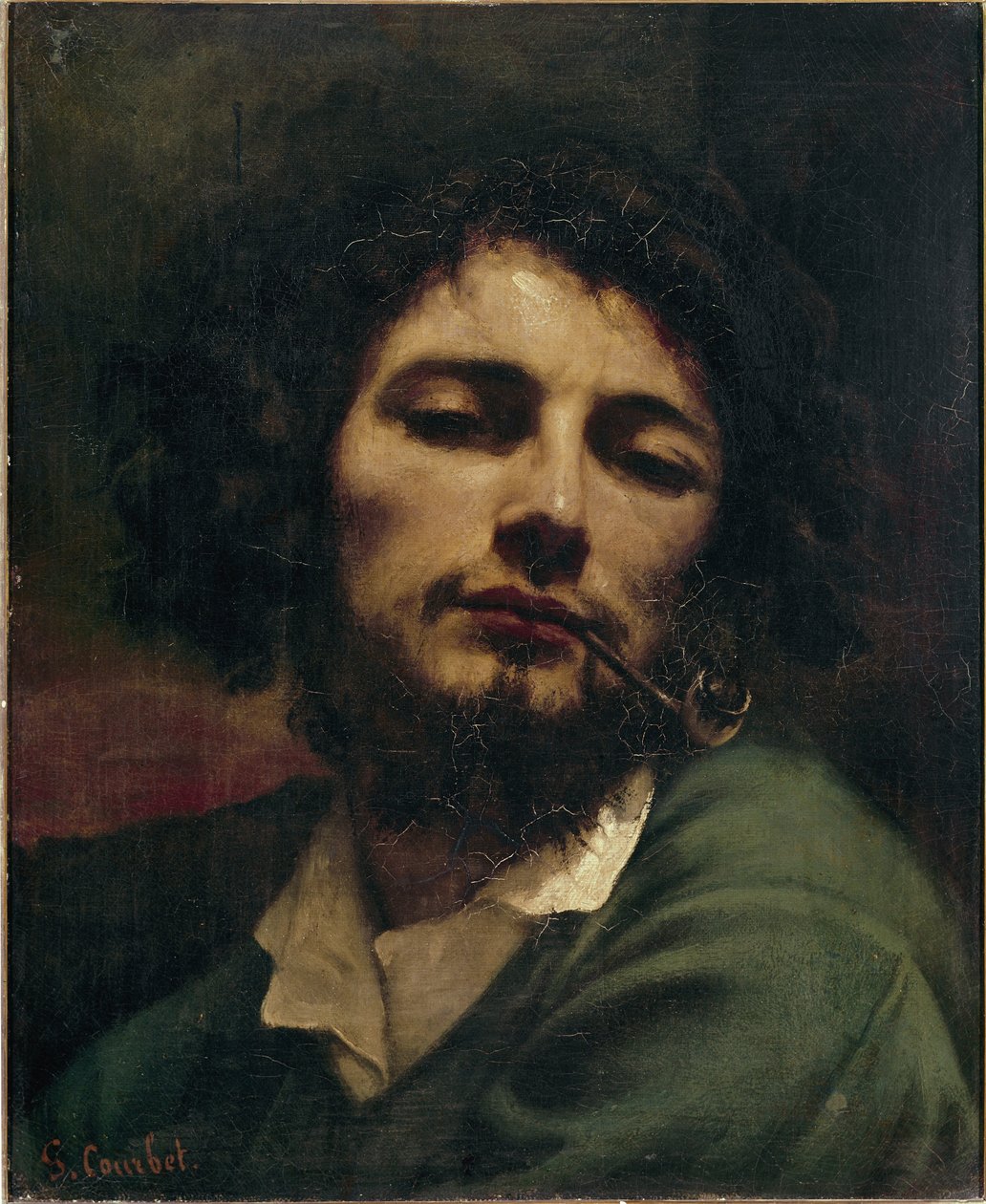 Självporträtt eller mannen med pipan Målning av Gustave Courbet av Gustave Courbet