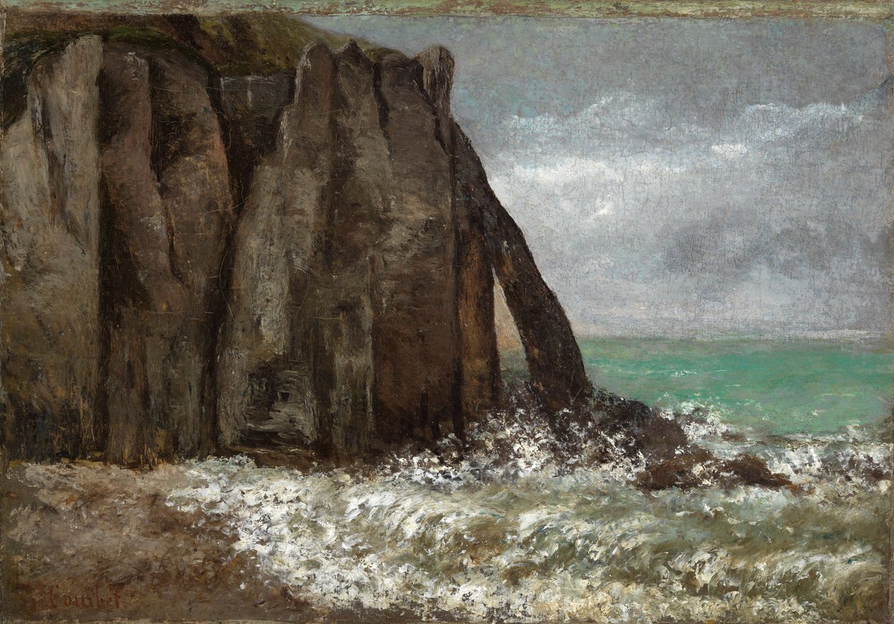 Stranden vid Étretat av Gustave Courbet