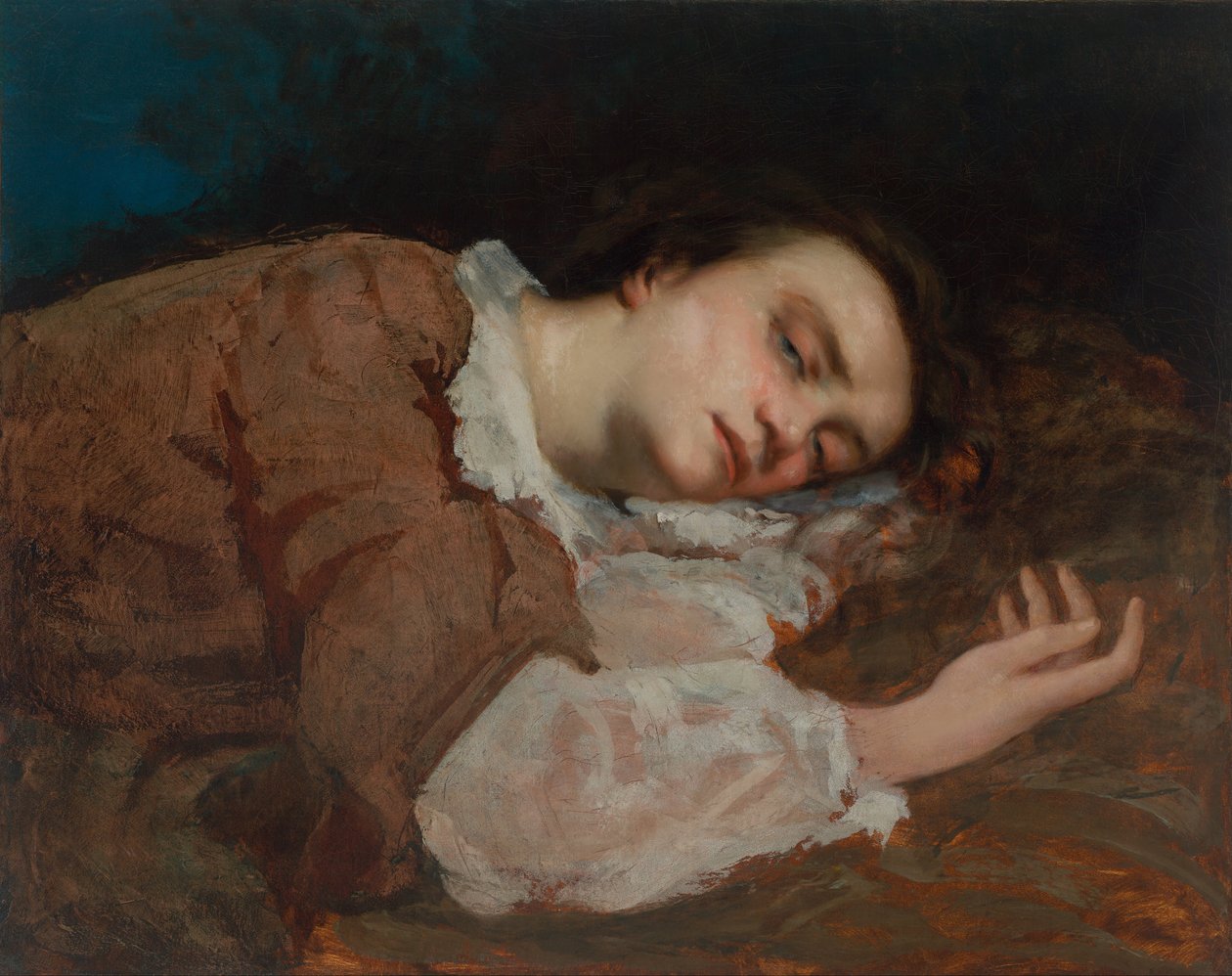 Studie för The Ladies of the Banks of the Seine Summer, 1856 av Gustave Courbet