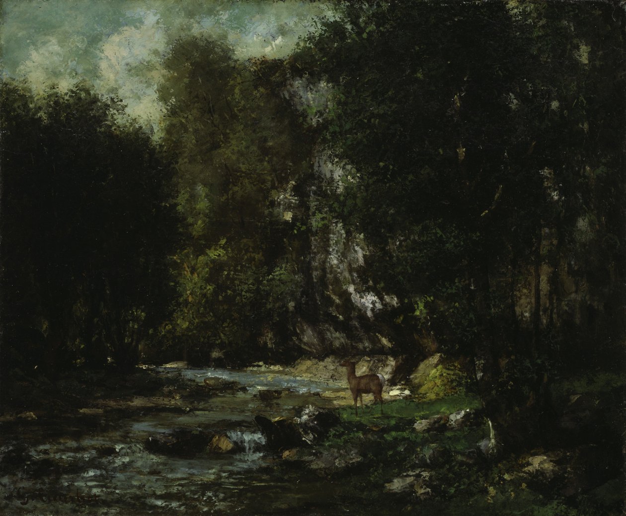 Bäcken av Les Puits-Noir, ca 1855 (olja på duk) av Gustave Courbet