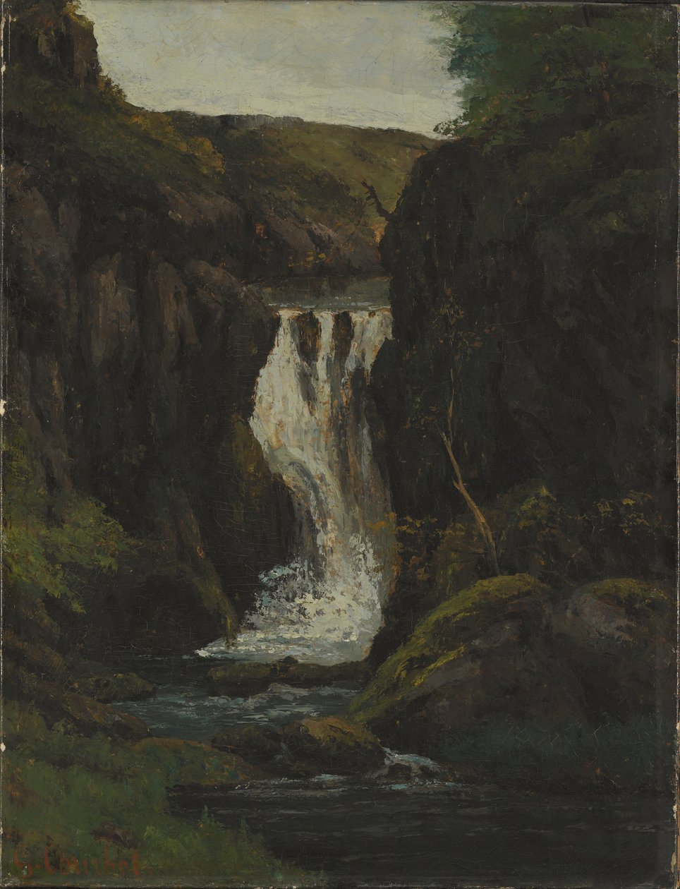 Vattenfallet av Gustave Courbet