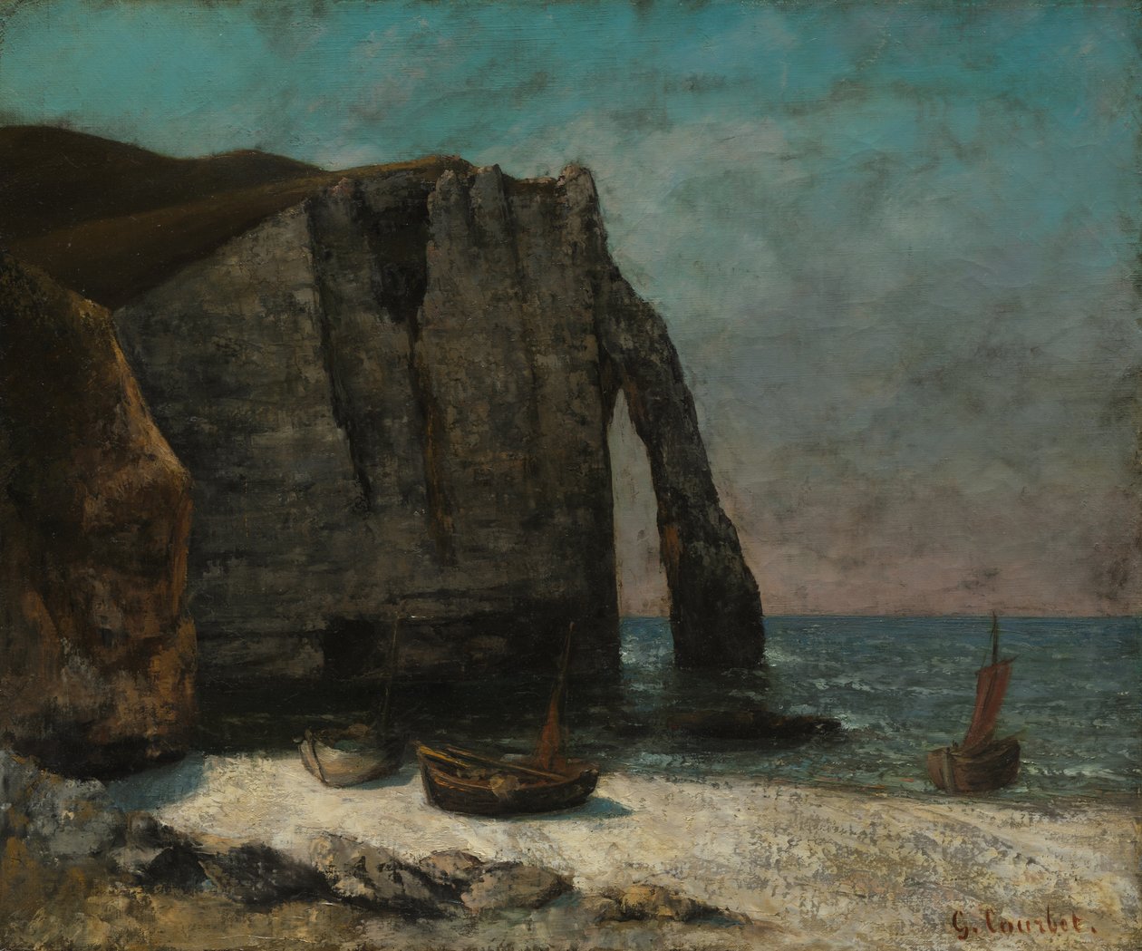 Klippan vid Étretat av Gustave Courbet