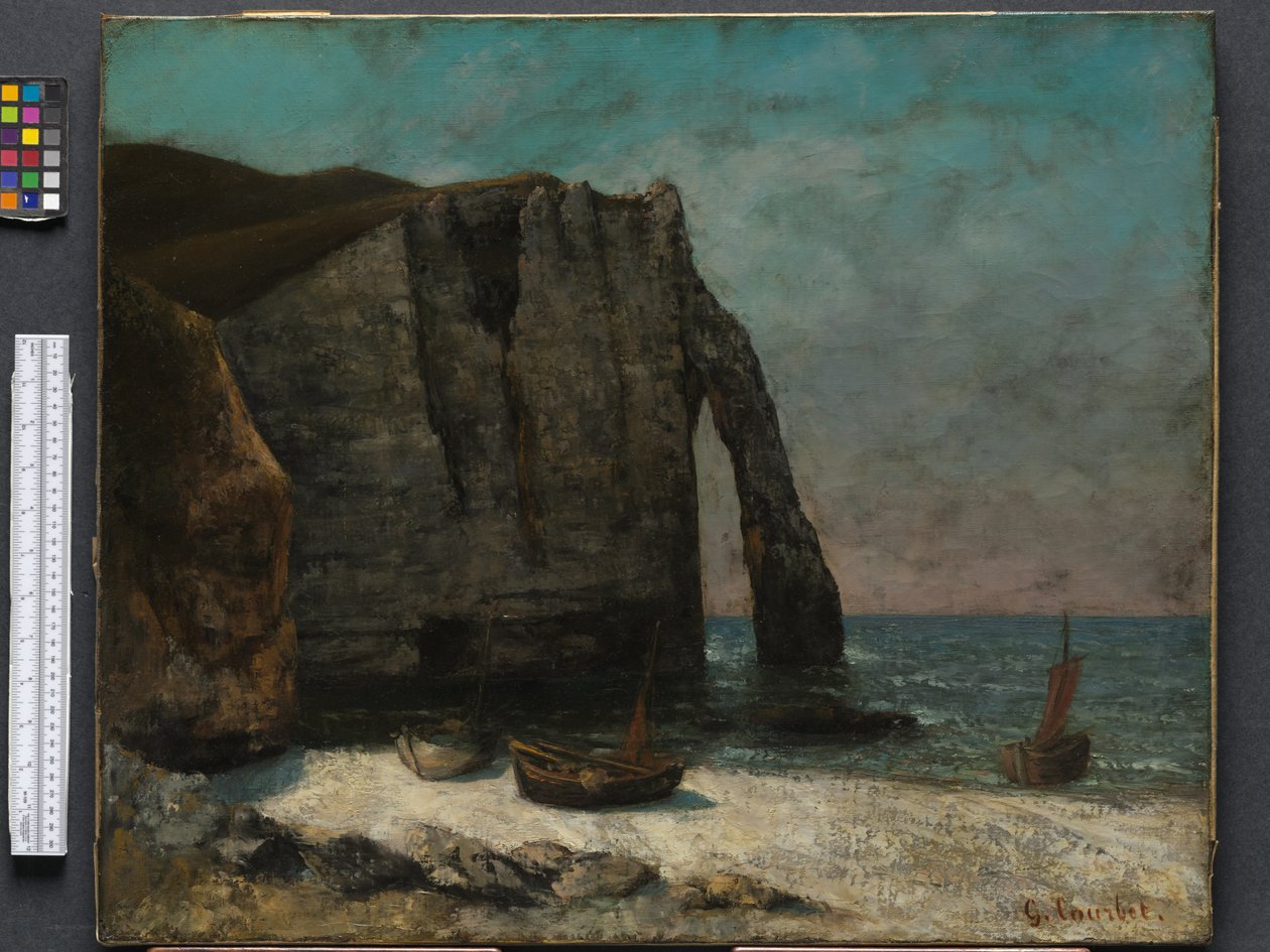 Klippan vid Étretat, efter 1872 av Gustave Courbet