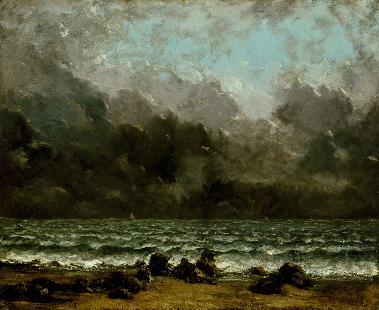 Havet, ca 1865 (olja på duk) av Gustave Courbet