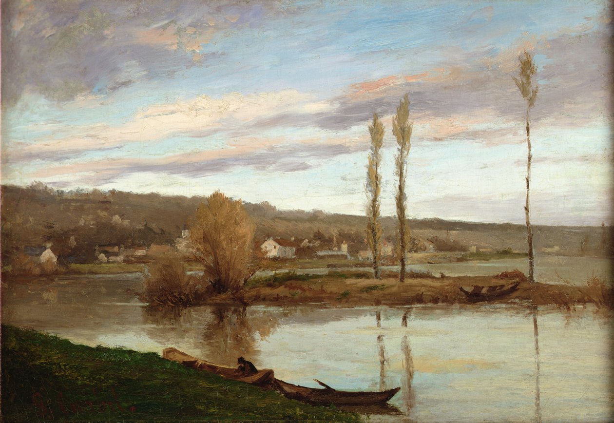 Seinen vid Bougival, ca 1851 (olja på duk) av Gustave Courbet