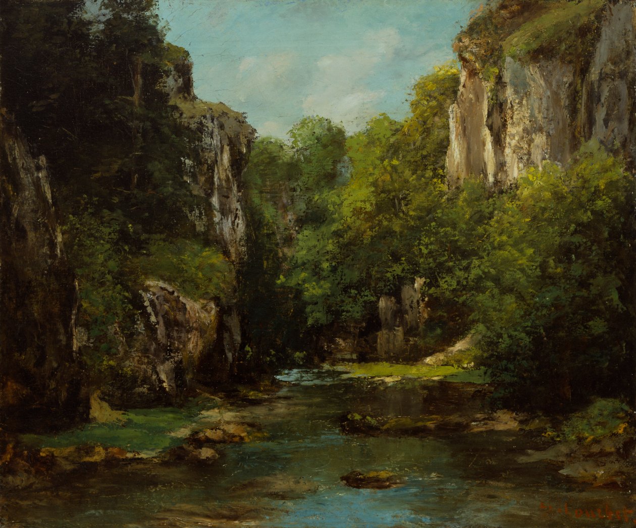 Bäcken vid den svarta brunnen av Gustave Courbet