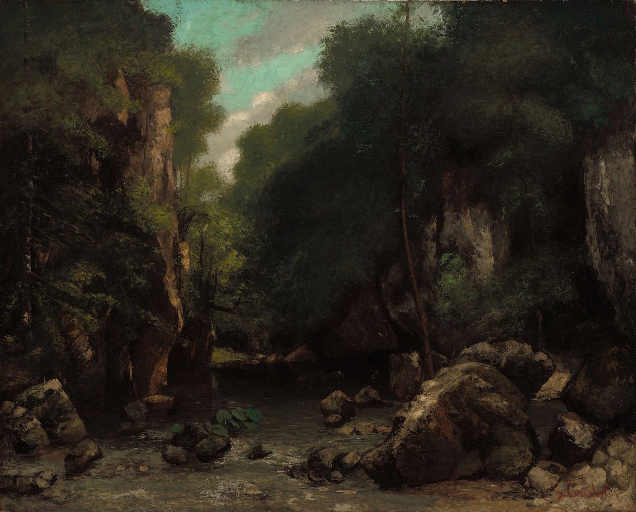 Dalen Les Puits-Noir av Gustave Courbet
