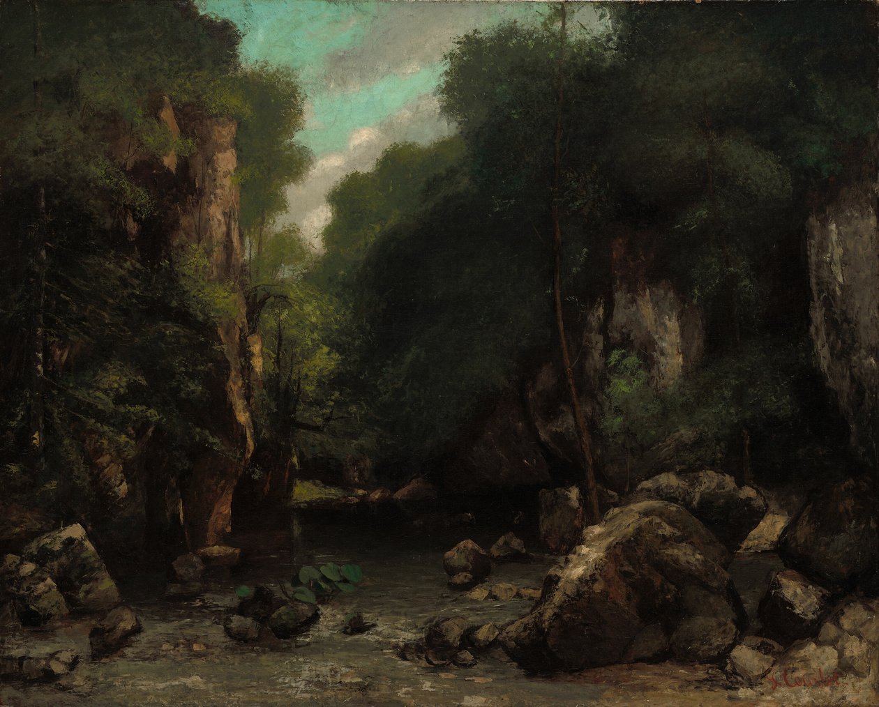 Dalen Les Puits-Noir av Gustave Courbet