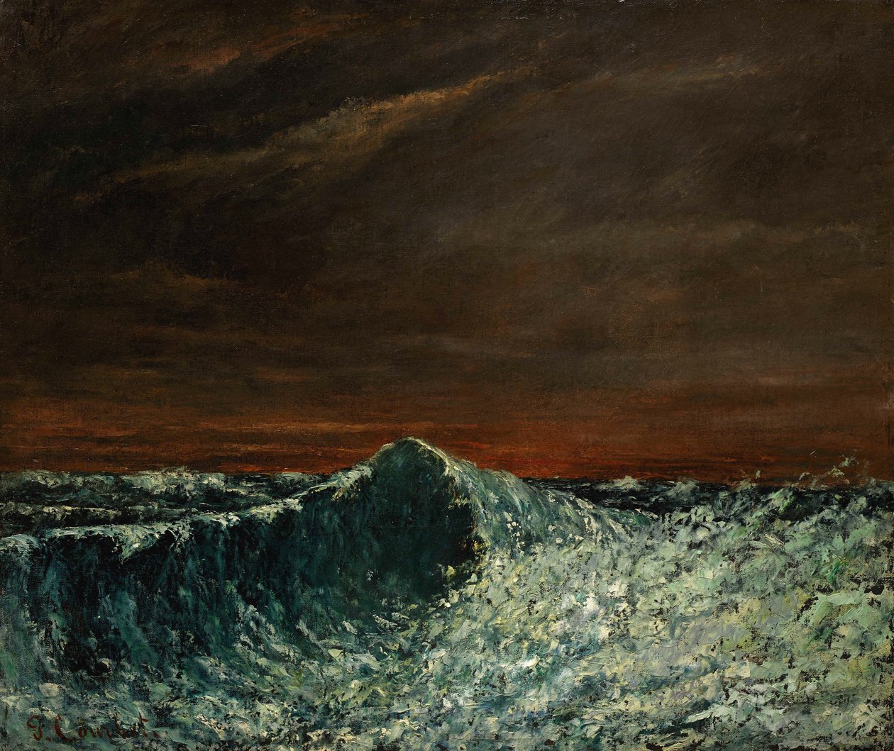Vågen, 1872-1873. av Gustave Courbet