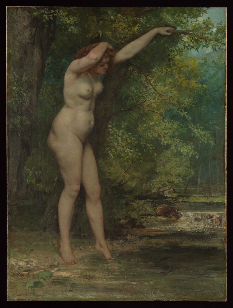 Den unga badande kvinnan av Gustave Courbet