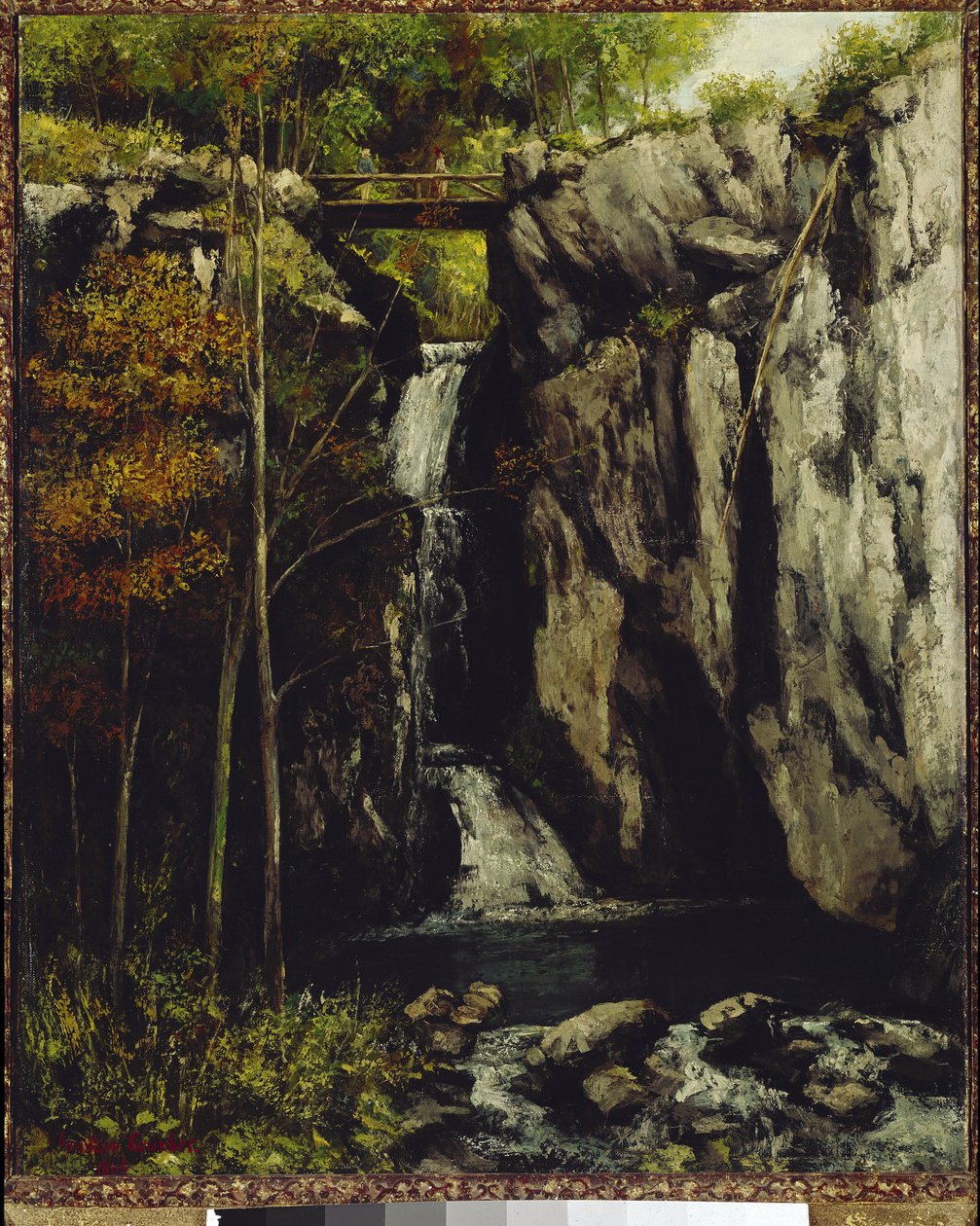 Gour de Conches fall, Myon (olja på duk av Gustave Courbet