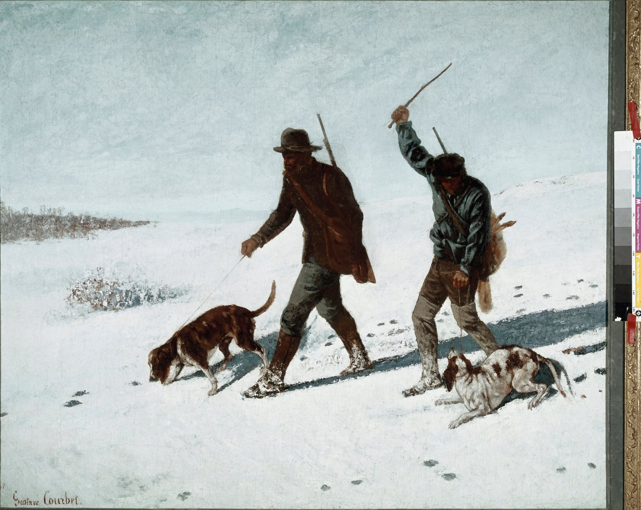 Tjuvjägarna. Målning av Gustave Courbet (1819-1877) av Gustave Courbet