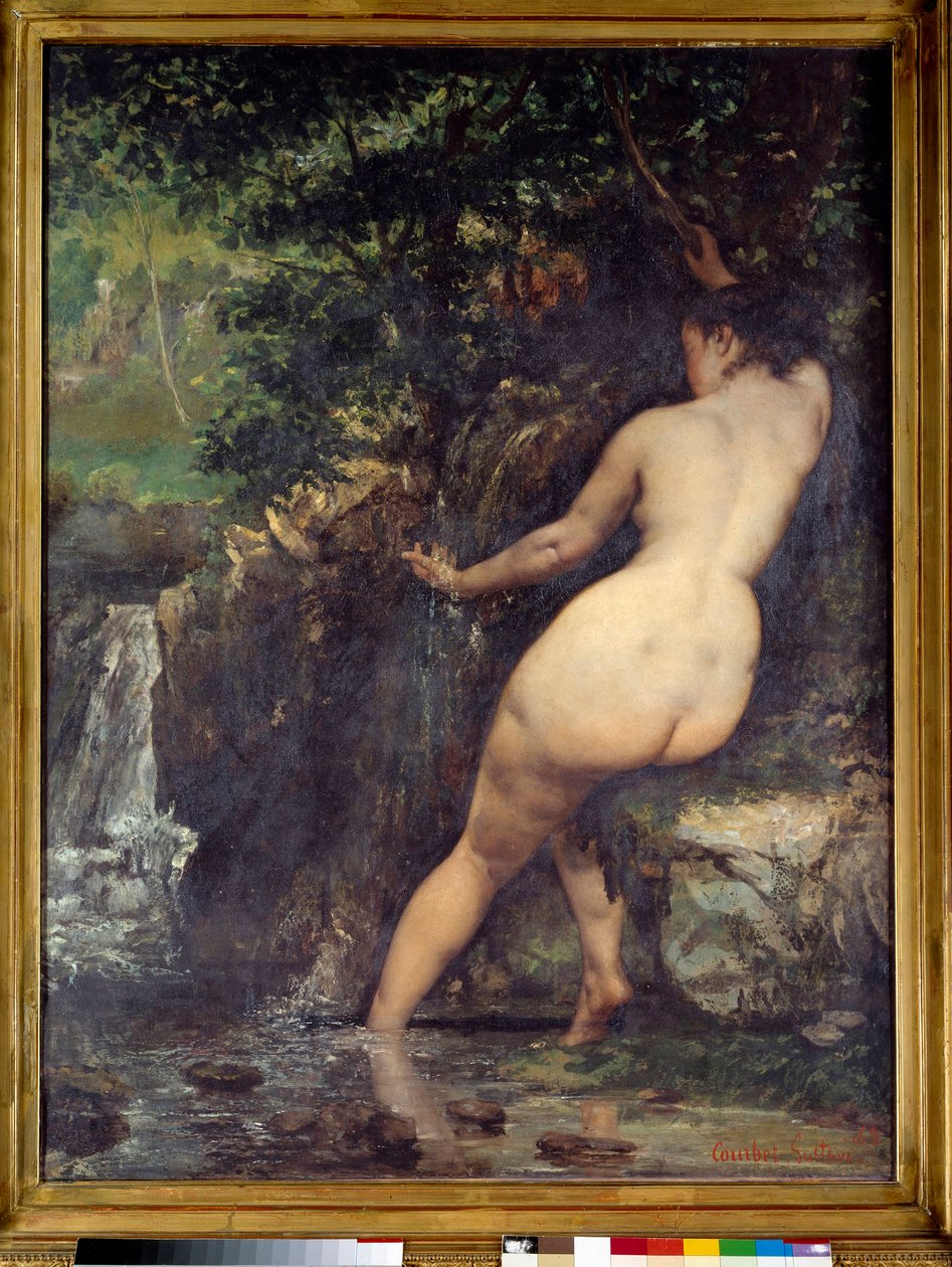 Källan eller badgästen vid källan Målning av Gustave Courbet (1819-1877) 1868 Sön. 1,28x0,97 m Paris, musee d