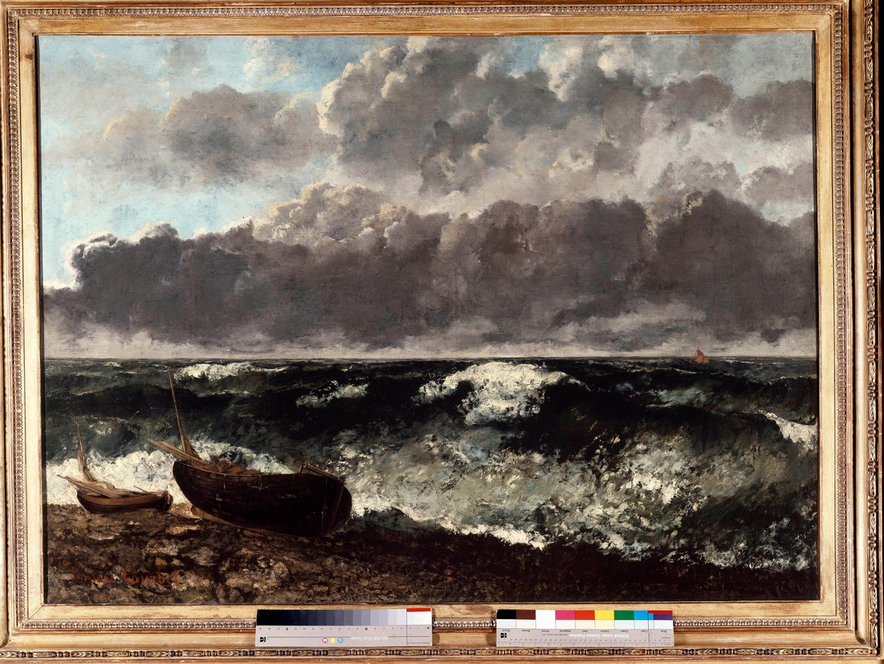 Det stormiga havet säger vågen. Målning av Gustave Courbet (1819-1877) av Gustave Courbet