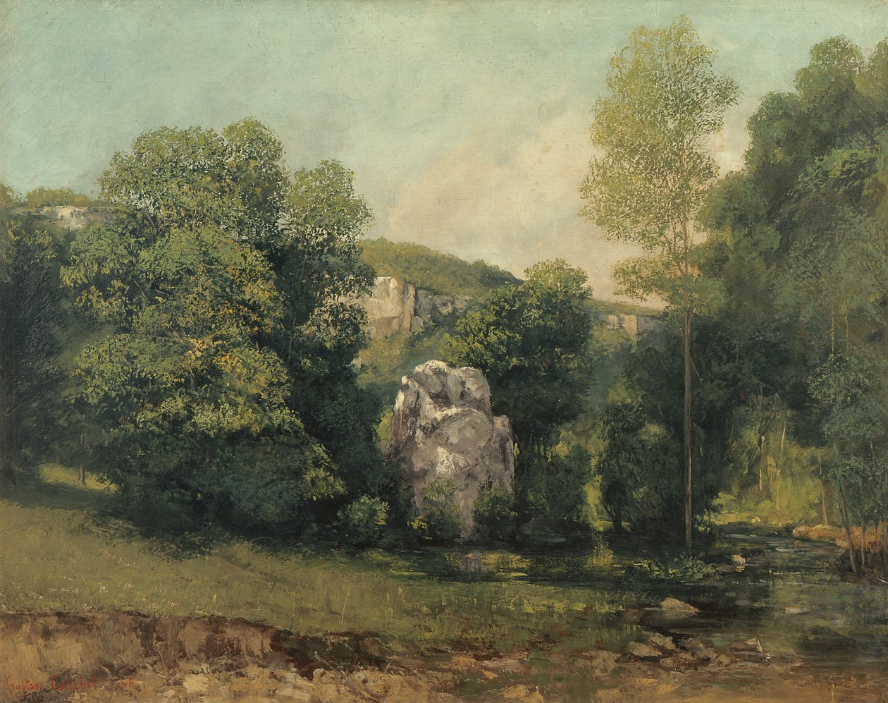 Strömmen av Breme som kommer ur Puits Noir, 1865 av Gustave Courbet