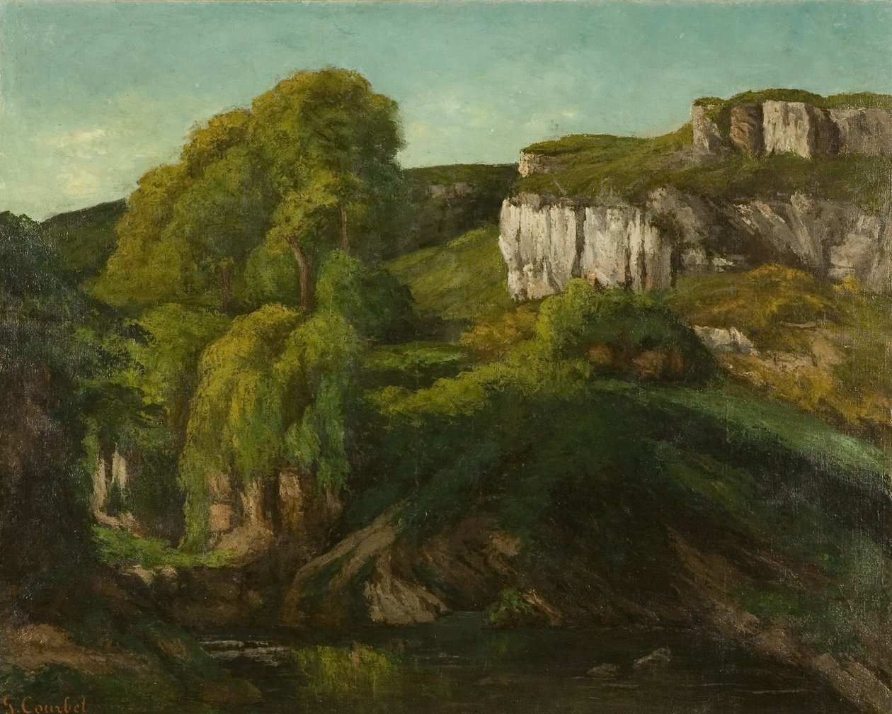 Valley of the Loue, nära Ornans, ca 1860 (olja på duk) av Gustave Courbet