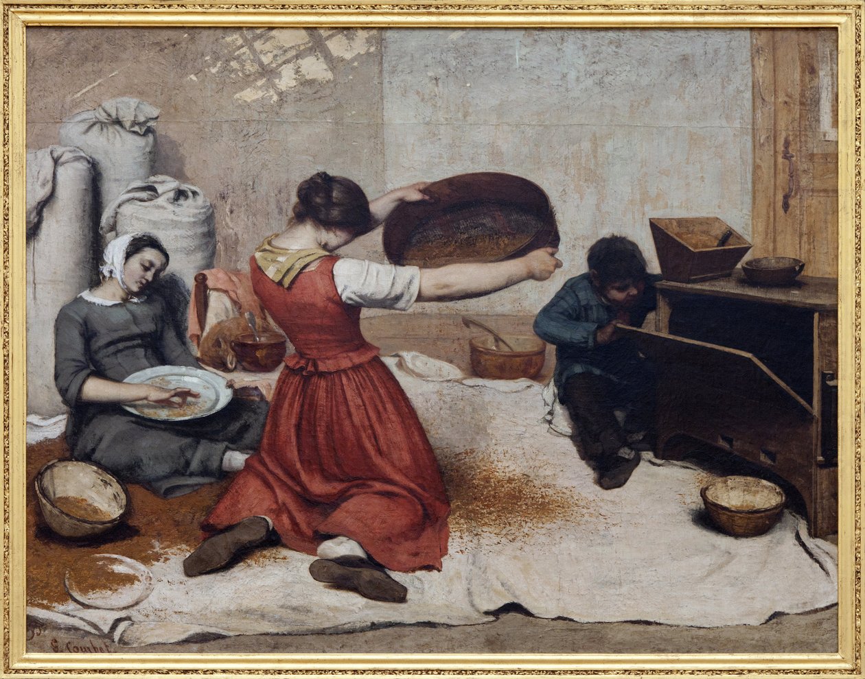 Vetesiktare, oljemålning på duk av Gustave Courbet (1819-1877). Fotografi, KIM Youngtae, Nantes, Musee des Beaux Art de Nantes. av Gustave Courbet